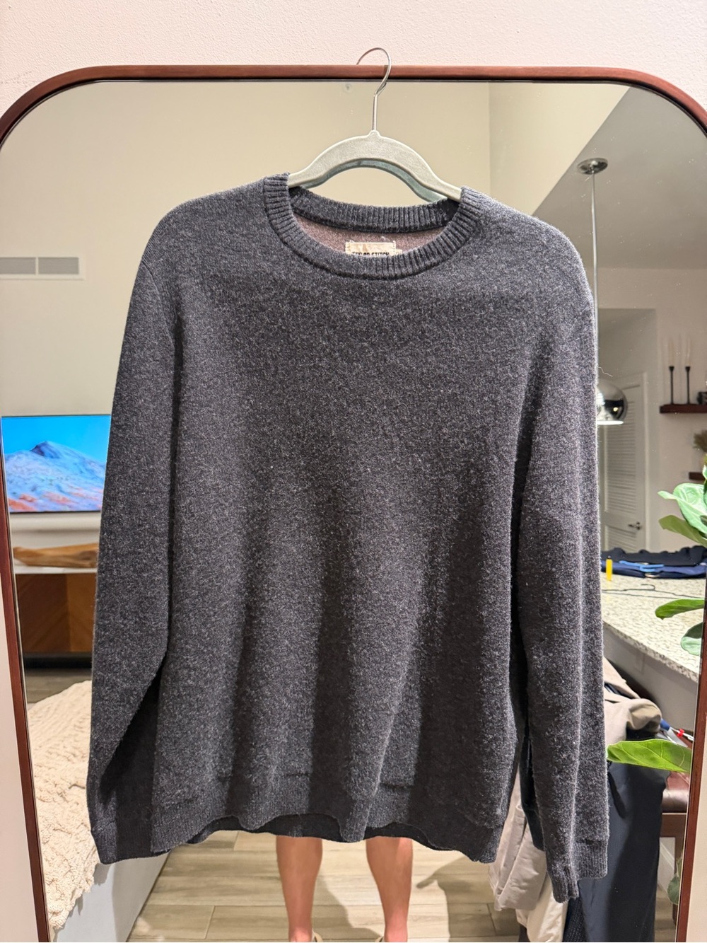 Taylor Stitch Charcoal The Double Knit Sweater
